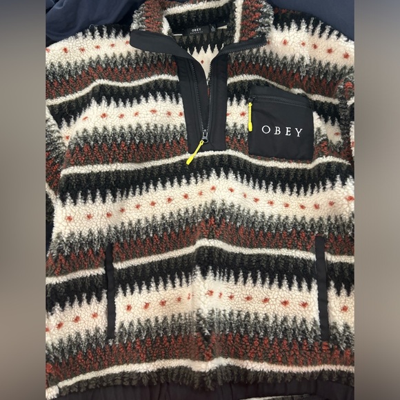 OBEY Women’s Half Zip Pullover Jacket - Picture 8 of 9